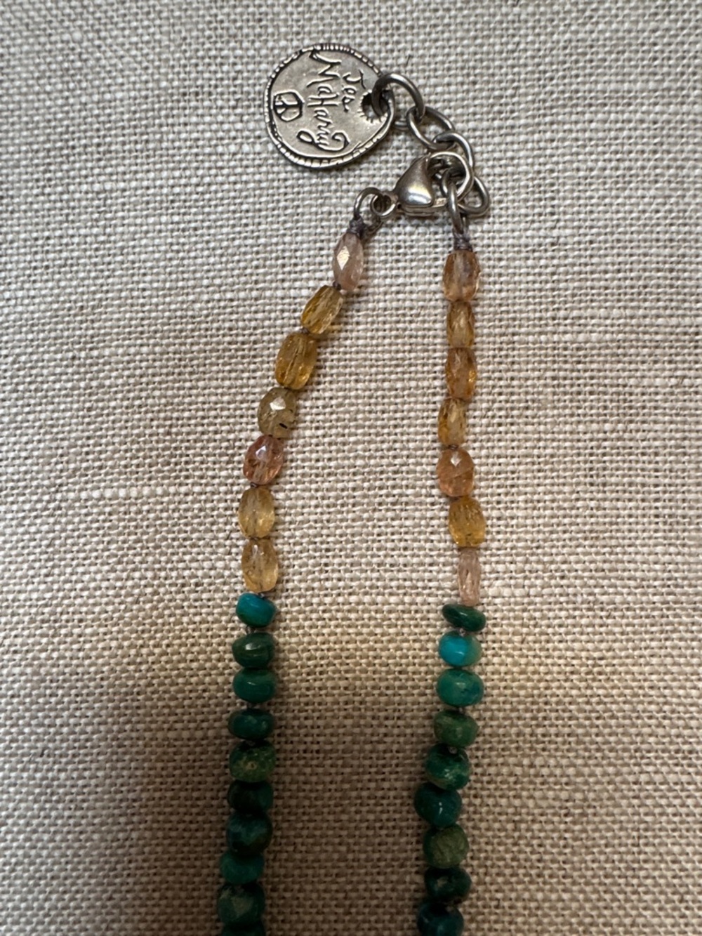 Gorgeous Jes Maharry Peruvian Opal Silver Pendant Necklace-New - Picture 6 of 7